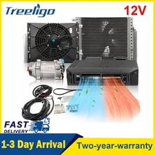 12V Underdash Air Conditioner A/C Kit Electric Compressor for Car Cooling Heat