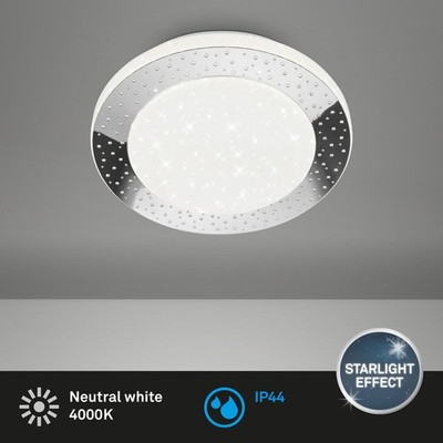Deckenleuchte Sternenhimmel LED 15W Chrom Badezimmerleuchte IP44 Deckenlampe 28 