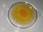 Vintage Pyrex Sunflower Daisy Round Replacement Glass Lid 474-C