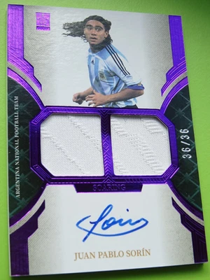 Fansmall Argentina Juan Pablo Sorin on card Auto Patch /36 no Panini Topps - Bild 1 von 4