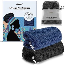 African Net Sponge Authentic, Shower Loofah Exfoliating Bath Sponge, Body Scrubb