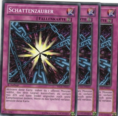 yugioh 3x Schattenzauber YS13-DE037 COMMON 1AUFLAGE DEUTSCH