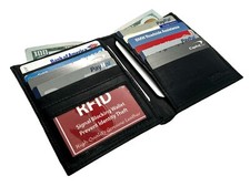 RFID Blocking Men's Bifold Hipster Wallet Credit Card Holder European Style