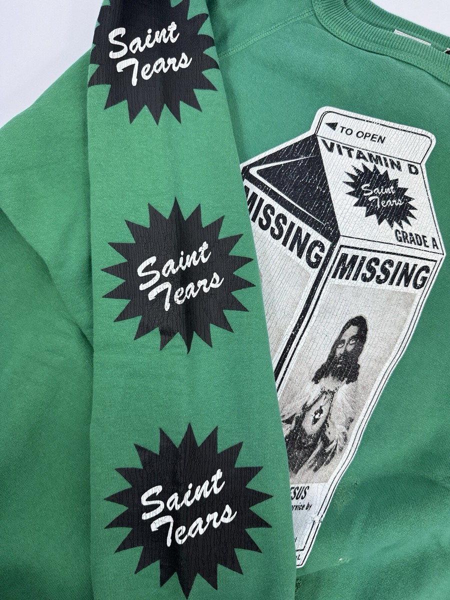 Saint Michael X Denim Tears Milk Carton Green Sweatshirt Saint Michael X Denim Tears Milk Carton Green Sweatshirt