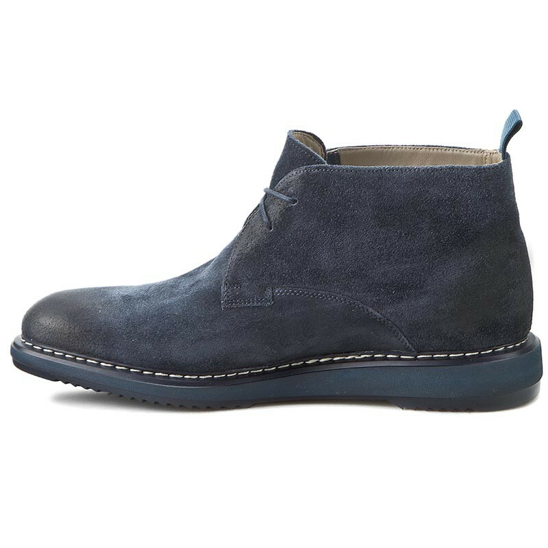 E3 Clarks Mens Navy Blue Suede Kenley Mid Chukka Ankle Boots 