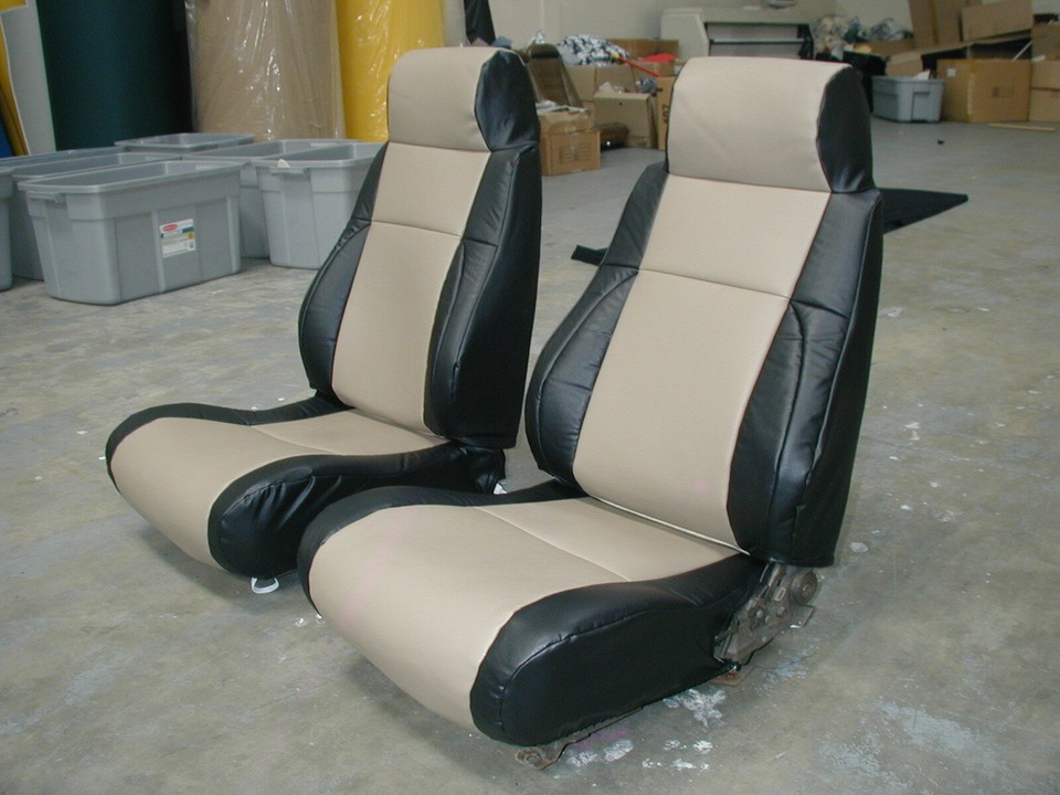 FOR PONTIAC FIERO GT 1984-1989 IGGEE S.LEATHER CUSTOM FIT SEAT COVERS 13 COLORS - Foto 3