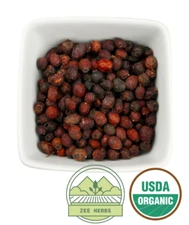 Organic Hawthorn Berry, Whole (Crataegus monogyna L.)