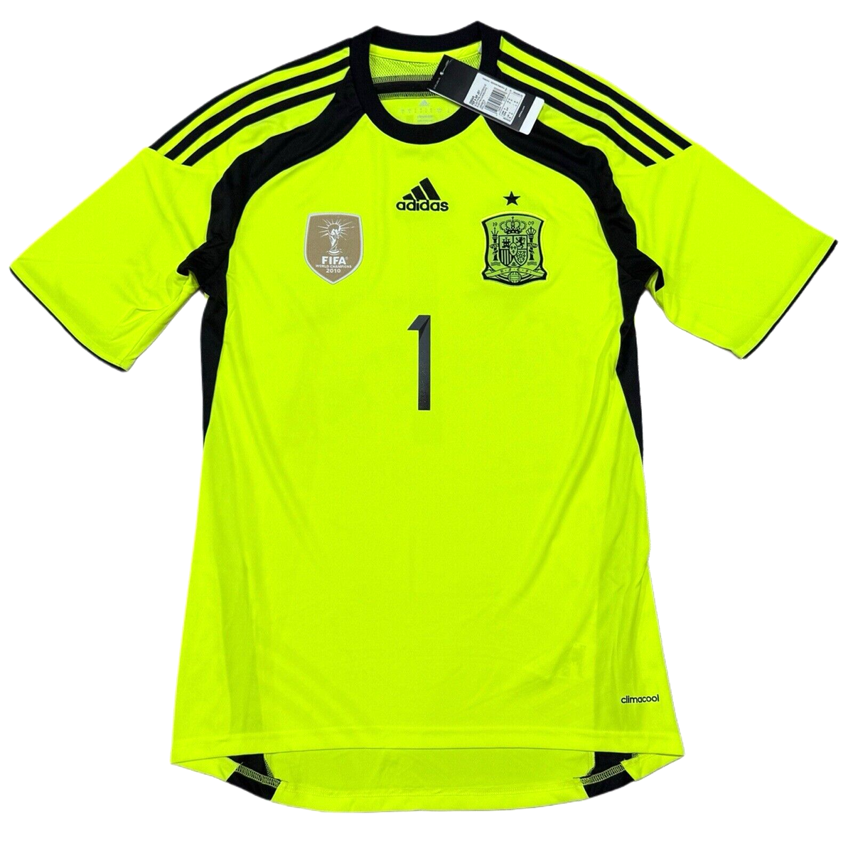 2014/15 Spain Goalkeeper Away Jersey #1 Iker Casillas Small Adidas