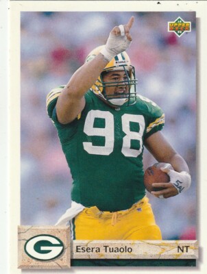 FREE SHIPPING-MINT-1992 Upper Deck Esera Tuaolo #260 PACKERS PLUS BONUS CARDS