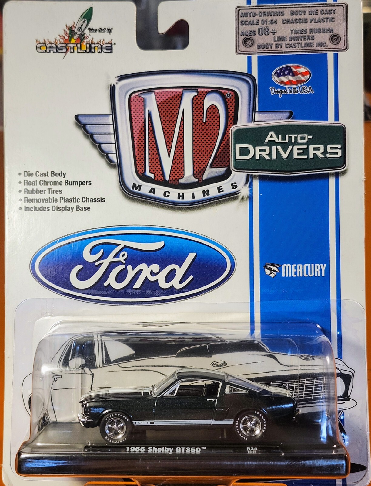 M2 Machines Auto-Drivers 1966 Shelby GT350 1:64 Diecast
