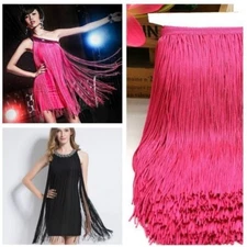 Long Tassel Fringe Fringing Trim 50/100CM Tassel Costume Latin Dress 1 Yard 