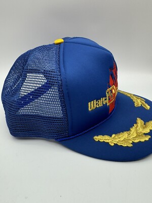 VTG Rare 80's Walt Disney World Hat Trucker Gold Leaf Embroidered