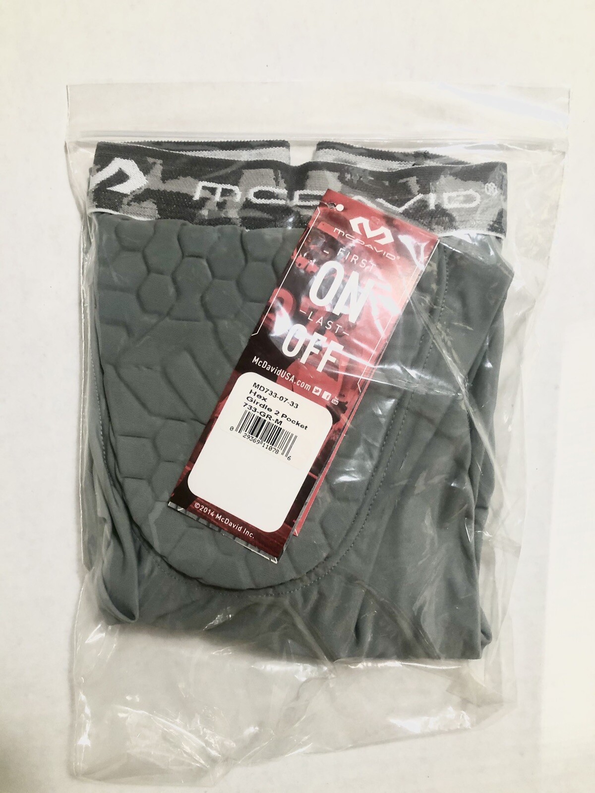 MCDAVID 2 POCKET HEX FOOTBALL GIRDLE IN GRAY NEW WITH TAGS eBay
