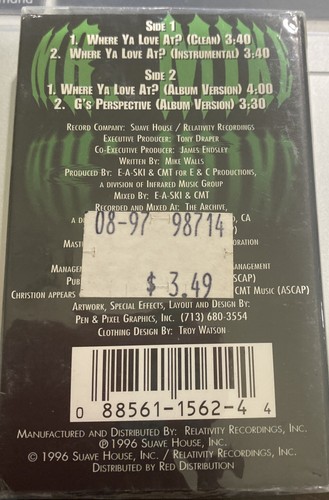 Mr Mike Where Ya Love At (Cassette Single) New - Picture 2 of 2