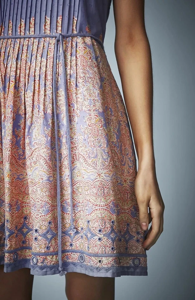 Vestido Topshop Kate Moss Paisley Sun UK12 EUR40 US8 NUEVO Foto 4 de 4