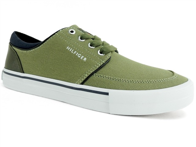 dark green canvas shoes