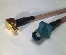 Fakra Z Male to SMB Male Angle Pick Your Length Ext. RG316 Coaxial Cable USA