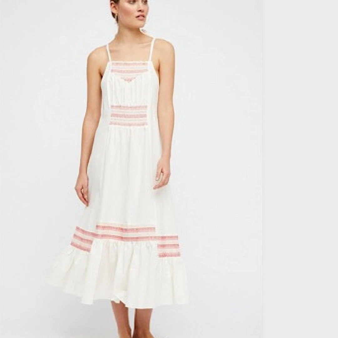 Mini Robe Free People - Imprimé Fleuri Bleu - Taille L - Neuf Sans Étiquettes - Condition Excellente