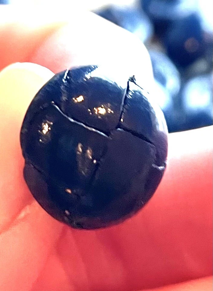 18.5mm X 4pcs Navy Blue Round Shank Buttons Half Dome Tuff Style Shiny Finish - Image 2 of 4