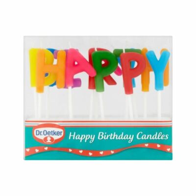 Dr Oetker Happy Birthday Pick Stick Candle - Pack of 2 (Colour May Vary)