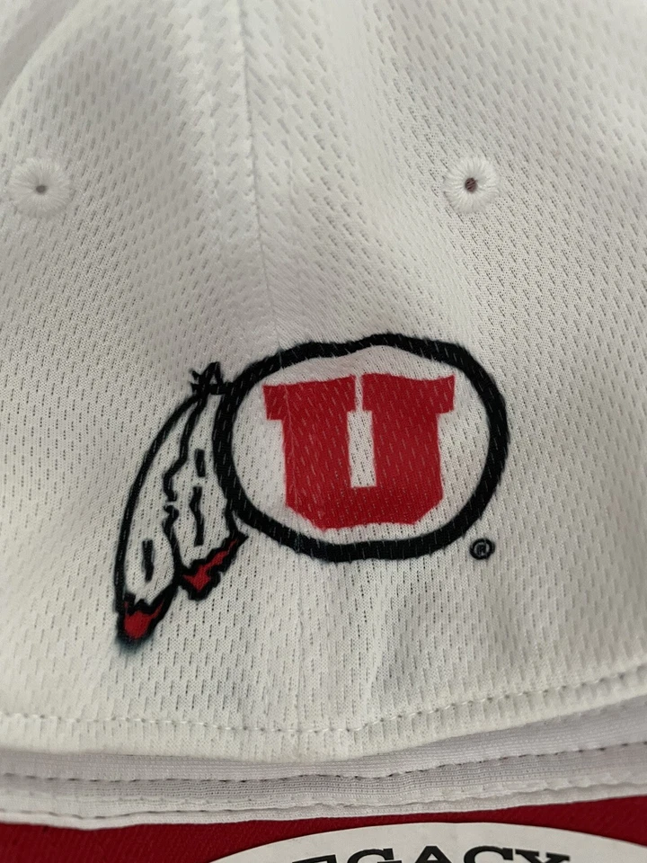 NEW Men Utah Utes Flex Fitted Curved Bill Hat Cap Red White by Legacy S/M 1223c - Image 4 of 4