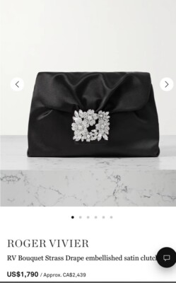 Roger Vivier 黒 サテン クラッチ　マイクロ Roger Vivier 黒 サテン クラッチ マイクロ Roger Vivier 85mm Mini