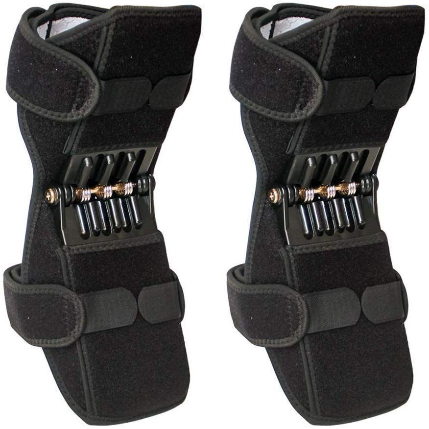 2 Pcs Lift Squat Sports Power Spring Force Joint Support Brace Knee Pads Booster