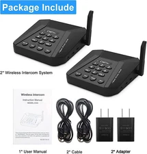 Chunhee Wireless Intercom, Business & Home, 1.5 Miles Privacy 7 Channel 3 Code