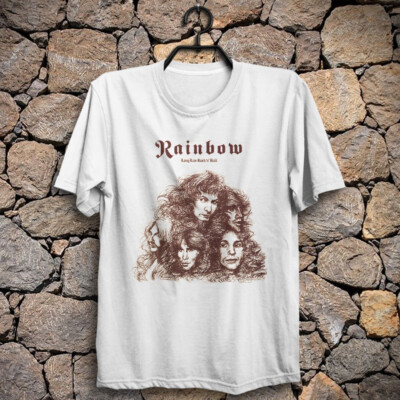 British Rock Supergroup Rainbow TShirt Long Live Rock 'n' Roll Ritchie Blackmore