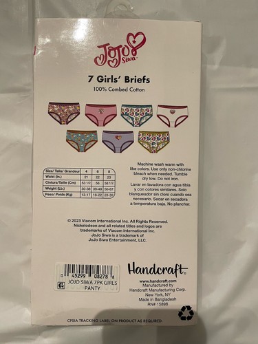 Nickelodeon JoJo Siwa 7 Pack Toddler Girls Underwear Size 4 New - Picture 2 of 3