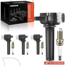 A-Premium 4x Ignition Coil & 4x Iridium & Platinum Spark Plug for Chevy Saturn