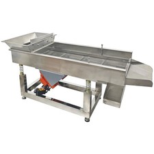 Single-layer Stainless Steel Sifter Linear Vibrating Screen Shaker 12mm Screen
