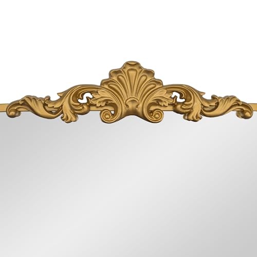 Wall Mirror, Traditional Vintage Baroque Mirror Framed 30.5"L x 19"W Gold - Picture 8 of 8