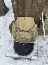 Vintage Kurz Rucksack German Military Canvas Backpack Heavy Duty Metal Frame