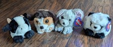 PUFFKINS by Swibco Lot Set, 1997 Meadow Sherlock Murphy Peter Vintage Plush Toys