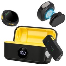 Wireless Lavalier Microphone for iPhone/Android, Lapel Mics with Lightning/US...