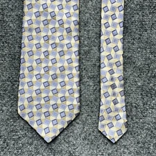 Ted Baker London Geometric Squares 100% Silk Neck Tie Men's 59"