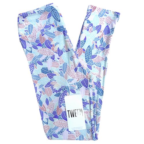 NEW Lularoe Leggings Tween (sz 00-0) Womens Girls Leaves Buttery Soft Stretch