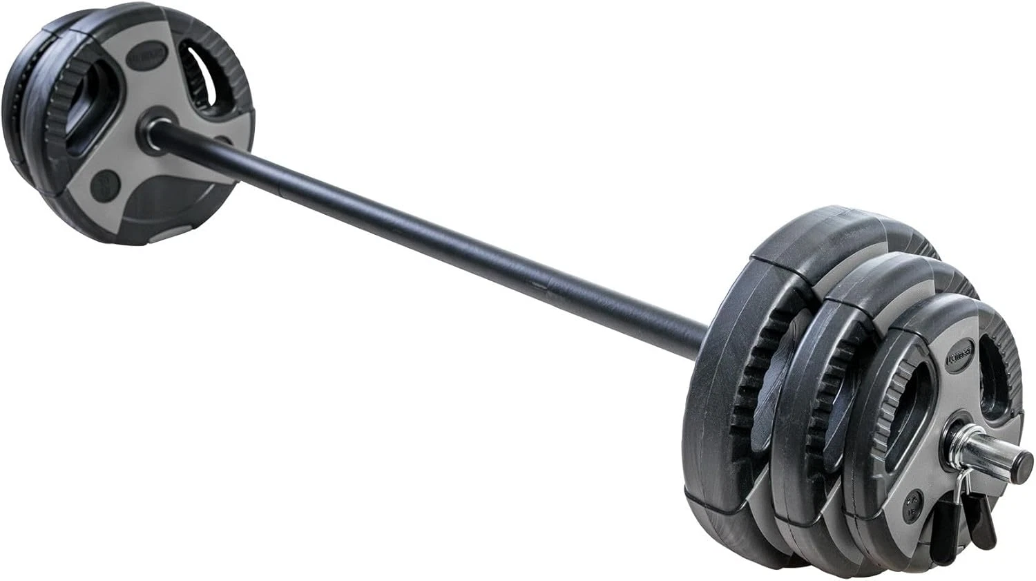43 LB Barbell Weight Set for Home Gym with 55” Padded Bar, Adjustable Weights fo