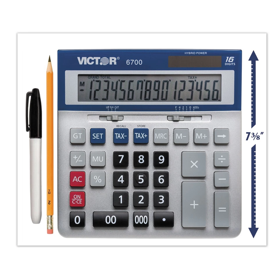 Victor® 6700 Large Desktop Calculator, 16-Digit LCD - Image 3 of 4