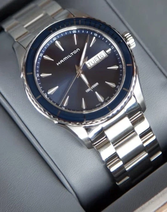 Hamilton Orologio Uomo Cronografo Al Quarzo Con Cinturino In Acciaio Inox, Modello H37512131, Cassa 44mm, Quadrante Nero, Luminescente, Vetro Zaffiro, Impermeabile 100m - 3