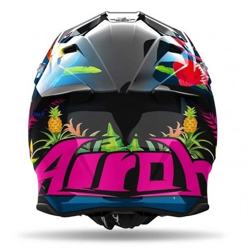 Casco Airoh (Adulto) MX - Twist 3.0 AMAZONIA - Nero/Rosa Fluo/Blu - Foto 3 di 18