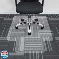 HOMEK Office Chair Mat for Low Pile Carpeted Floors - 30" x 48" C
