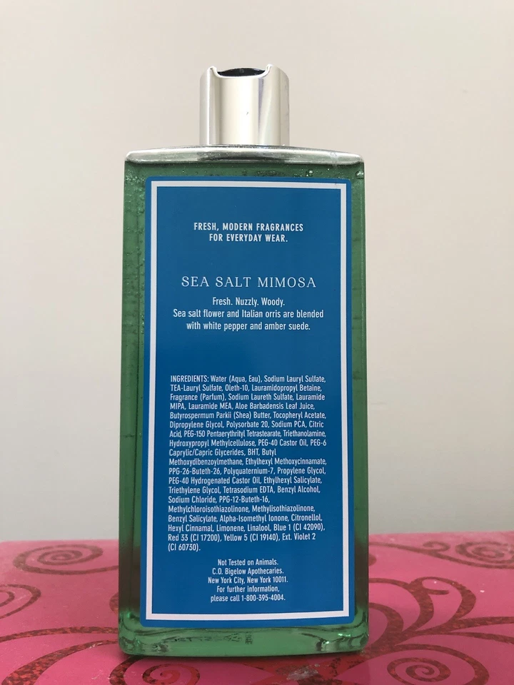 C.O. Jabón corporal BIGELOW SEA SALT MIMOSA 11,6 OZ raro RETIRADO Foto 2 de 2