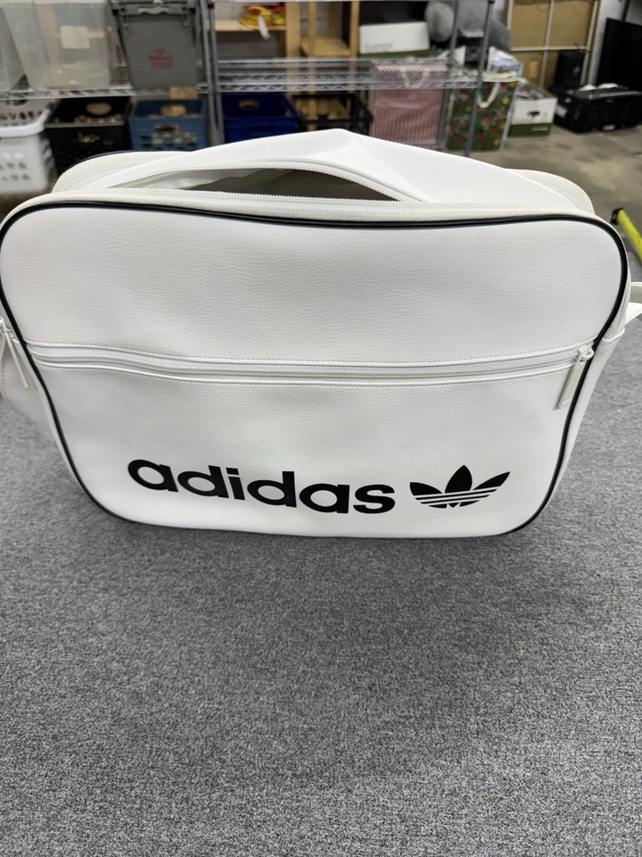 Bolso de Hombro Vintage Adidas Originales Trifolio - Blanco Estilo Retro - Color Raro Foto 3 de 4