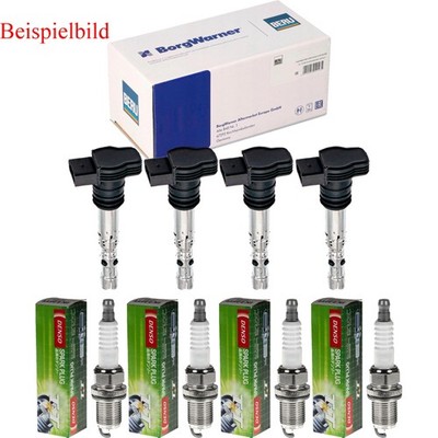 4x BERU Zündspule + DENSO Zündkerze für Hyundai IX35 LM 2.0 KIA Sportage SL