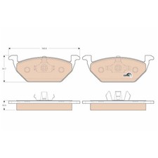 Satz Bremsbeläge Bremsklötze vorne für Audi A3 8L1 | 23990560