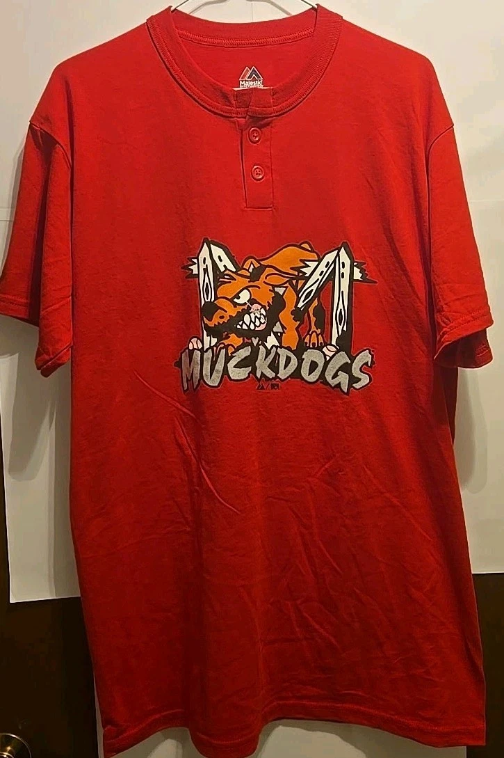 T-shirt Collector Batavia Muckdogs 15th Anniversary 1998-2012 NY Penn League - Taille L - Rouge