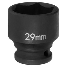 6-Point Impact Socket 29mm Socket 1/2" Drive 1.65" Long Cr-Mo Steel Phosphated