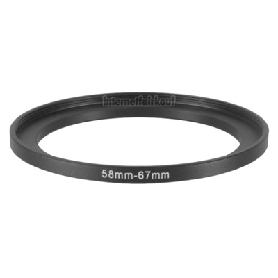 58-67mm Adapterring 58mm-67mm Filteradapter 58 - 67 mm